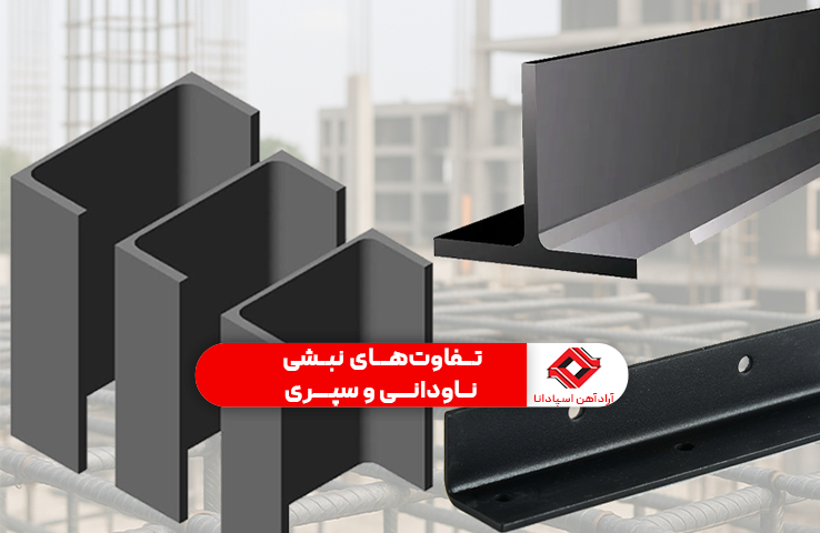 تفاوت‌های نبشی، ناودانی و سپری